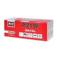 Лампа AVS Vegas 24V. P21W(BA15S) BOX 10шт.