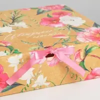 Коробка подарочная, упаковка, &laquo;Цветущего счастья&raquo;, 31 х 24.5 х 8 см