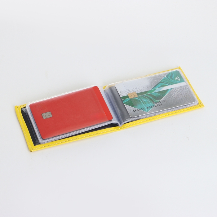 Визитница, 18 карт, цвет жёлтый Визитница, 18 карт, цвет жёлтый