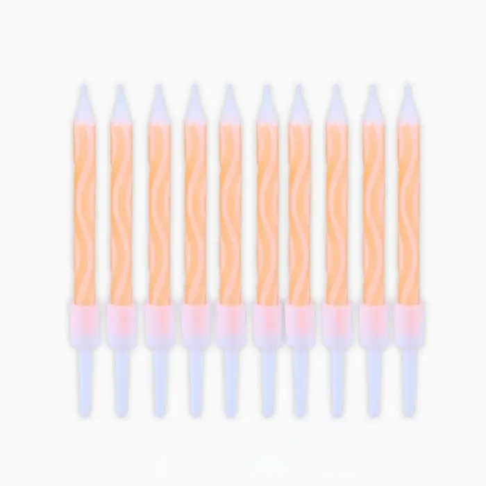 Свечи для торта «С Днём Рождения», оранжевые, 10 шт., 7,5 х 0,5 см Свечи для торта «С Днём Рождения», оранжевые, 10 шт., 7,5 х 0,5 см