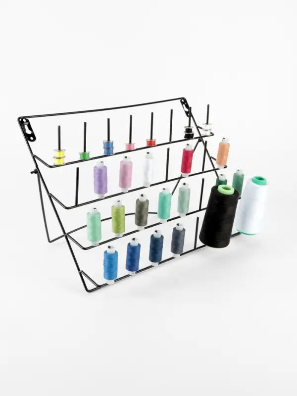 Органайзер-стойка для ниток, настенная/настольная, с подставкой, 40&times;31 см, чёрный