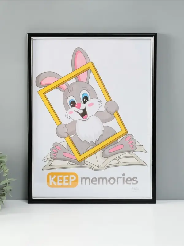 Фоторамка для фото 30&times;40 см Keep memories &laquo;Гамма&raquo;, пластик, чёрный с серебром, (пластиковый экран)