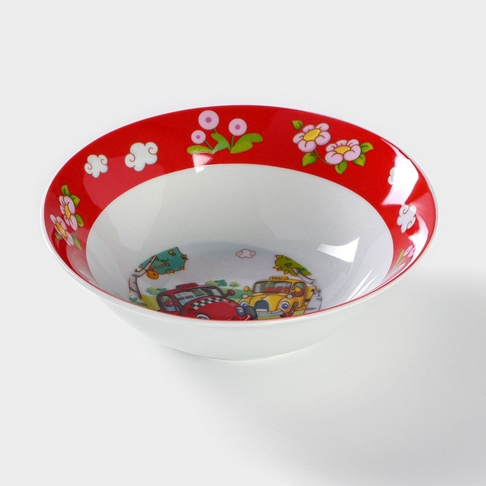 Набор детской посуды из керамики Доляна «Такси», 3 предмета: кружка 230 мл, миска 400 мл, тарелка d=18 см Набор детской посуды из керамики Доляна «Такси», 3 предмета: кружка 230 мл, миска 400 мл, тарелка d=18 см