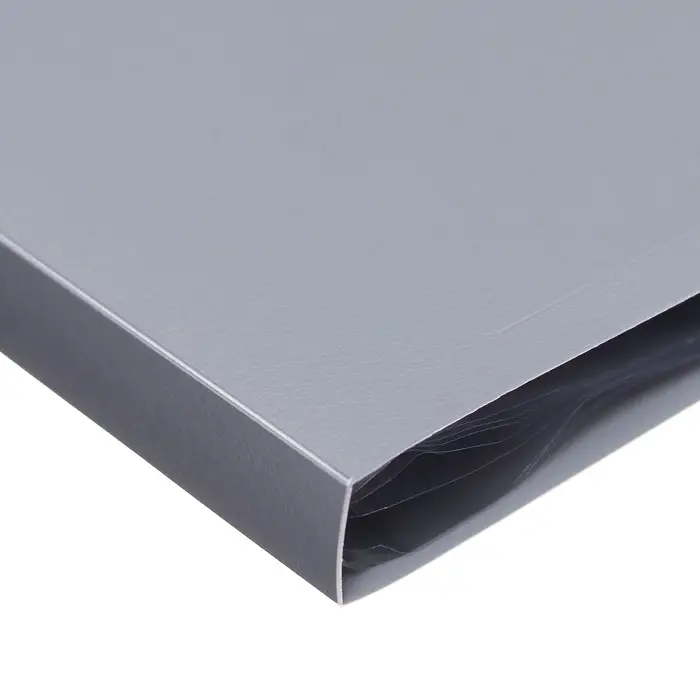 Папка с 10 вкладышами А4, 500 мкм, Calligrata, текстура &laquo;песок&raquo;, серая