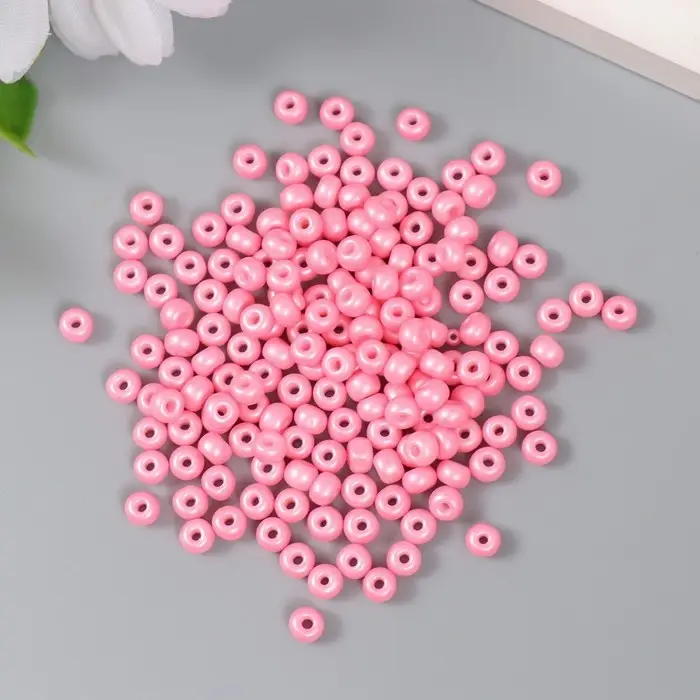 Бисер стекло 6/0  Бисер стекло 6/0 "Лососево-розовый" 15 гр