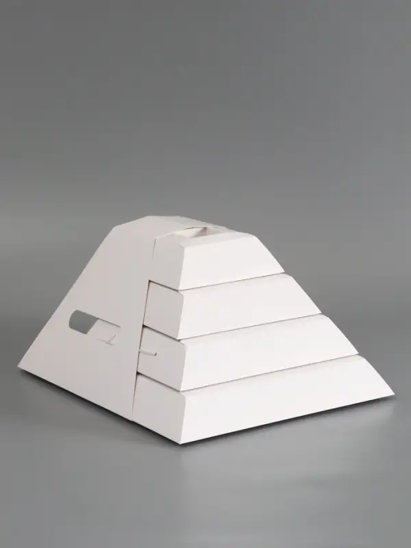 Коробка-пирамида на 5 ярусов для кейтеринга, закусок и фуршета 30 х 30 х 35 см