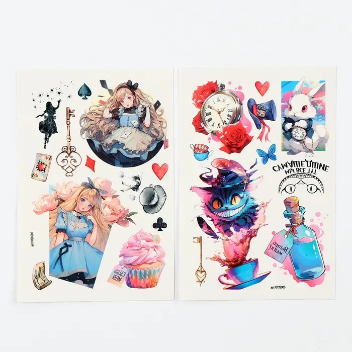 Переводные татуировки детские «Страна чудес», тату — 2 листа