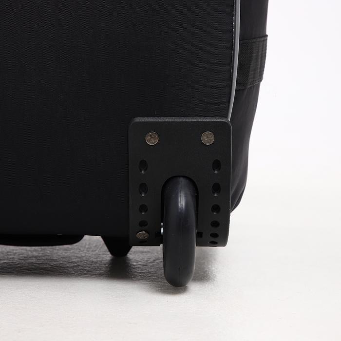 Сумка дорожная на колёсах, отдел на молнии, длинный ремень, цвет чёрный/серый Сумка дорожная на колёсах, отдел на молнии, длинный ремень, цвет чёрный/серый