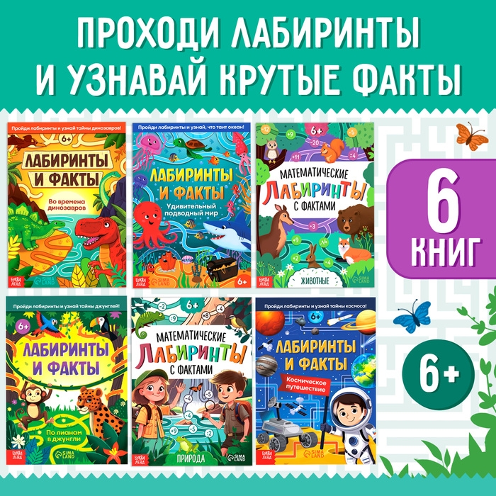 Набор обучающих книг «Лабиринты и факты», 6 шт. Набор обучающих книг «Лабиринты и факты», 6 шт.