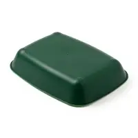 Туалет для кошек, 33.5&times;25&times;6 см, округлый, с сеткой, пластик, темно-зелёный, светло-зелёный