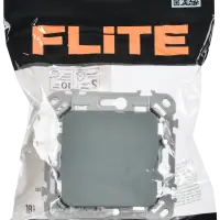 FLITE Выключатель 1-клавишный 10А ВС11-1-0-ФлС серый IEK