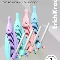 Циркуль пластиковый ErichKrause &laquo;Pastel&raquo;, 122 мм, с карандашом, пенал, МИКС
