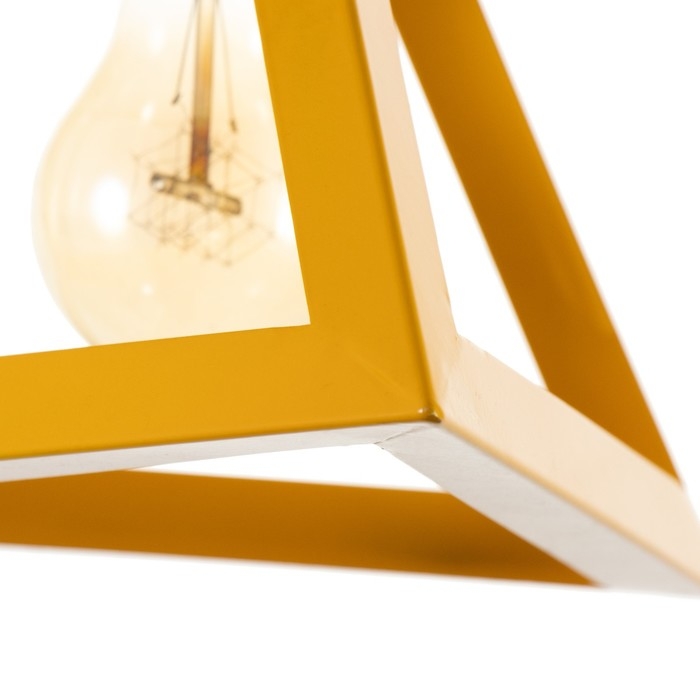 Светильник BayerLux Подвес Светильник BayerLux Подвес "Треугольник" 1x40Вт E27 желтый 16х16х18-116 см