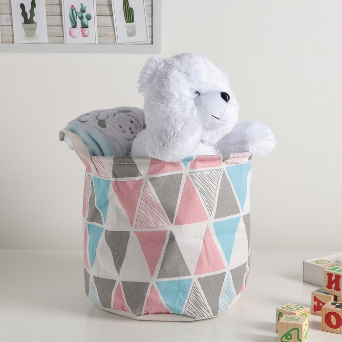 Корзина для белья Доляна «Ромбы», 30×30×30 см Корзина для белья Доляна «Ромбы», 30×30×30 см