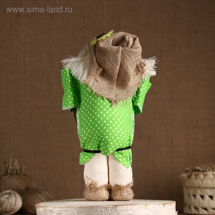 Оберег-домовой Оберег-домовой "Славуся в льняном колпаке, с рублём", МИКС