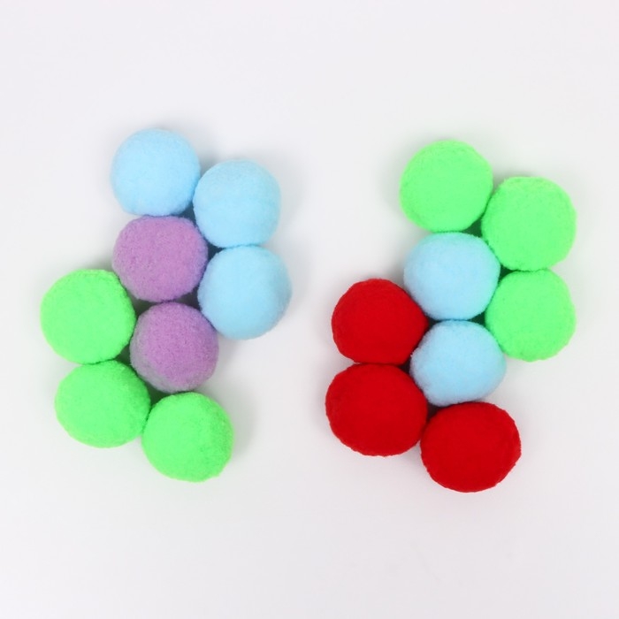 Набор плюшевых шариков 8 шт, микс цветов Набор плюшевых шариков 8 шт, микс цветов
