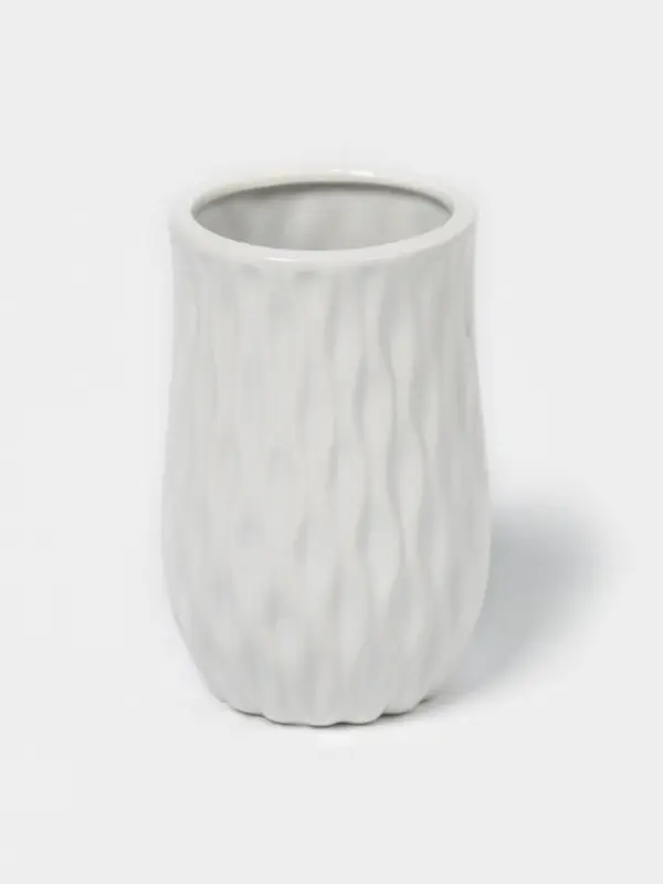 Набор аксессуаров для ванной комнаты Доляна &laquo;Течение&raquo;, 4 предмета, дозатор 350 мл, мыльница, два стакана 300 мл, белый