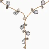 Набор 2 предмета: серьги, колье &laquo;Изумление&raquo;, цветение, белый в золоте, 42 см