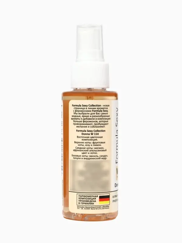 Мист парфюмированный спрей с феромонами для тела Formula Sexy Donna W114, 100 мл Мист парфюмированный спрей с феромонами для тела Formula Sexy Donna W114, 100 мл