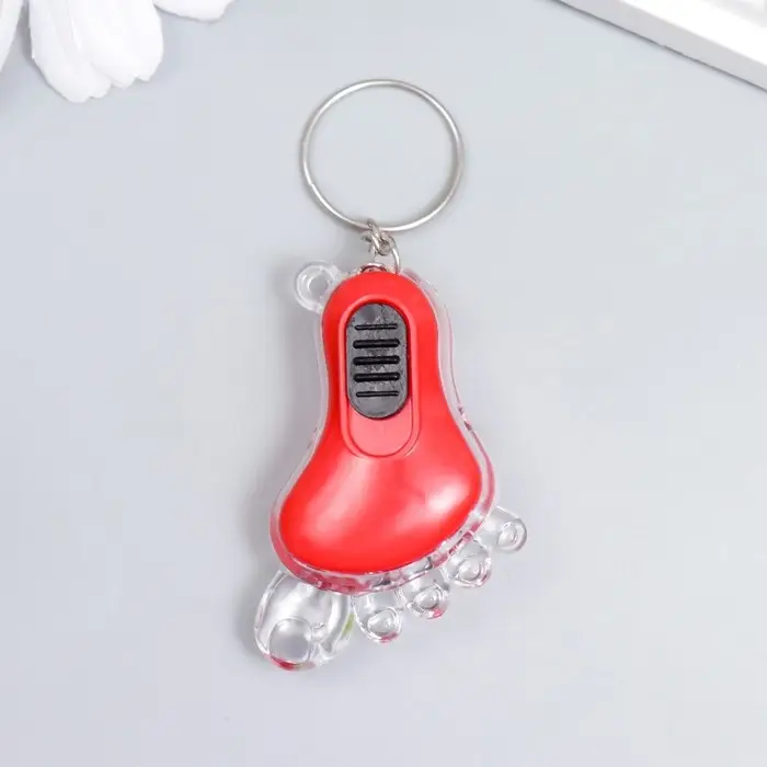 Фонарик брелок для ключей на кольце «Ножка», МИКС Фонарик брелок для ключей на кольце «Ножка», МИКС