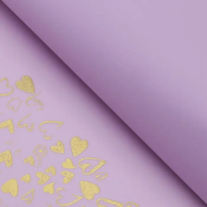 Плёнка матовая с рисунком «Амур», сиреневая, 60×60 см Плёнка матовая с рисунком «Амур», сиреневая, 60×60 см