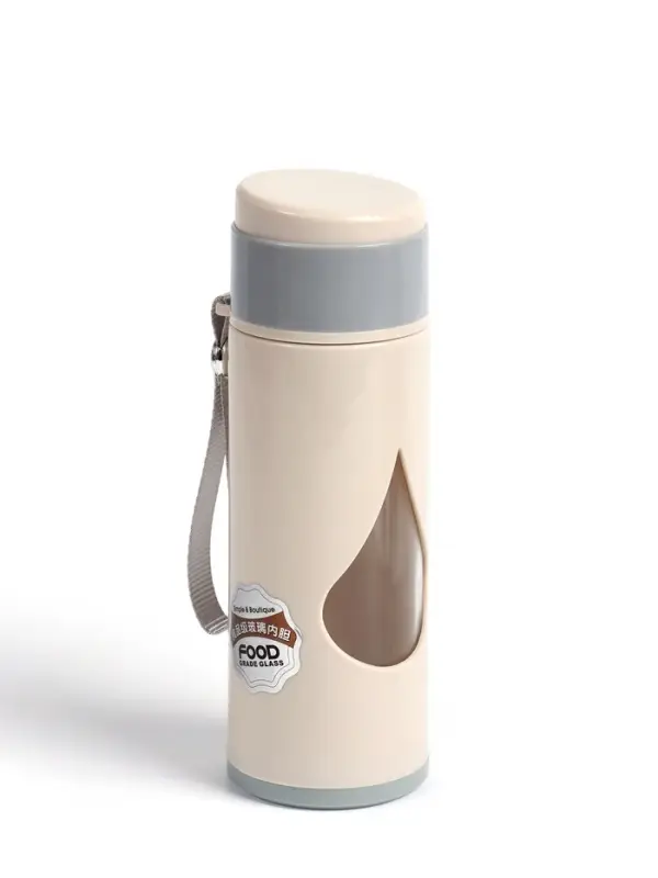 Бутылка для воды &laquo;Капля&raquo;, 500 мл, 21.5&times;7.3 см, стеклянная, МИКС