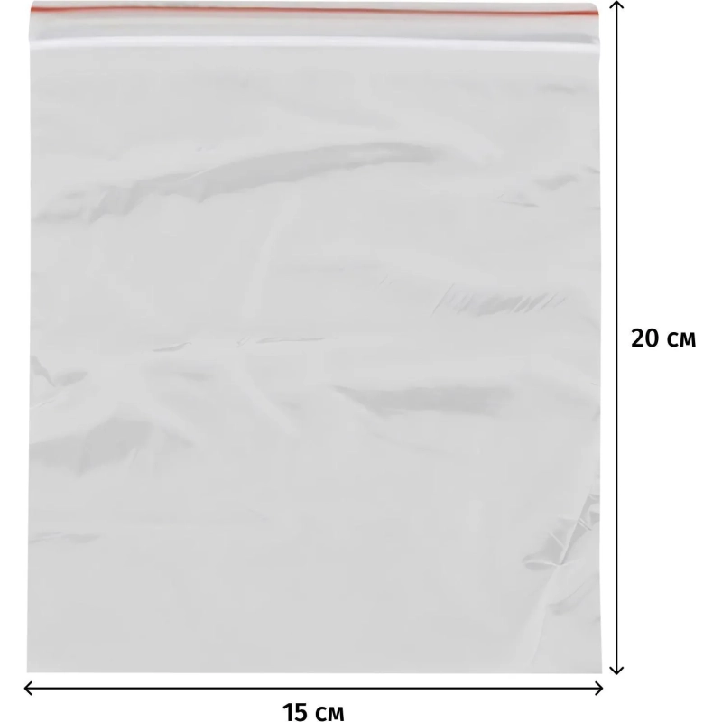 Пакет с замком (Zip Lock) 15 х 20 см, 35 мкм, 100 шт/уп