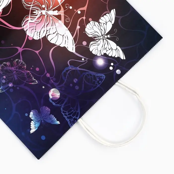 Пакет подарочный крафт, «Бабочки», 31×41.5×12 см, 120 г/м² Пакет подарочный крафт, «Бабочки», 31×41.5×12 см, 120 г/м²