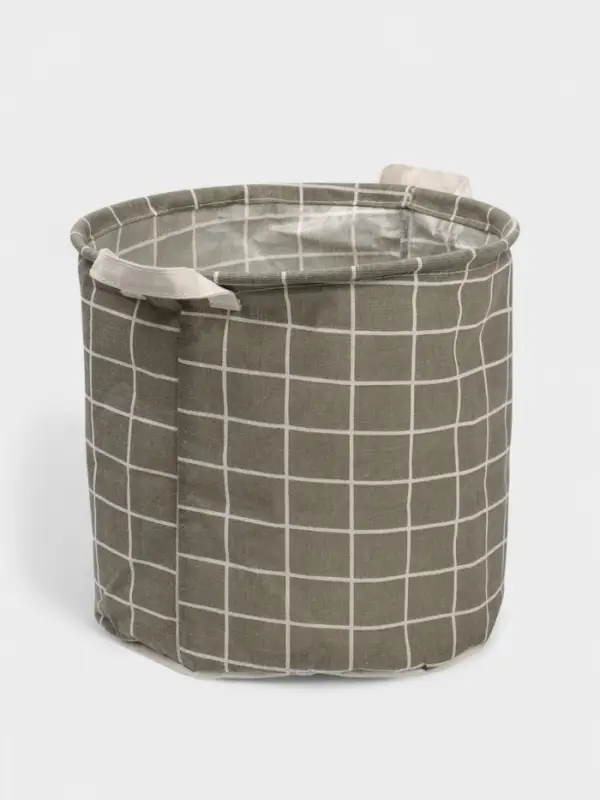 Корзина для белья Доляна &laquo;Клетка&raquo;, 30&times;30&times;30 см, серая