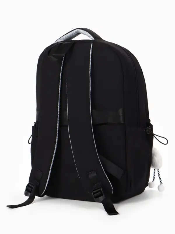 Рюкзак школьный, однотонный, 32&times;14&times;45 см, чёрный