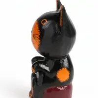 Сувенир &laquo;Кот с табличкой WELCOME&raquo;, 10&times;7&times;16 см, дерево, чёрно-рыжий