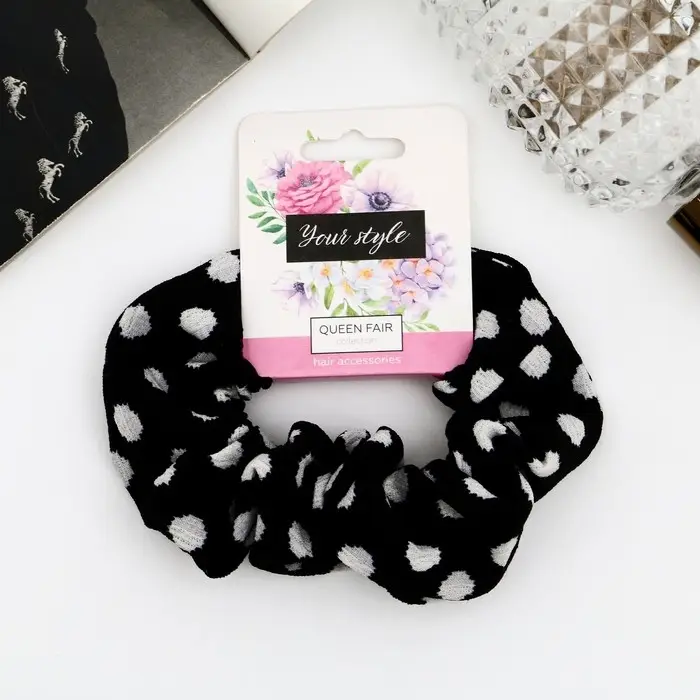 Резинка для волос Резинка для волос "Орбита" элит крупный горох, 8 см, микс