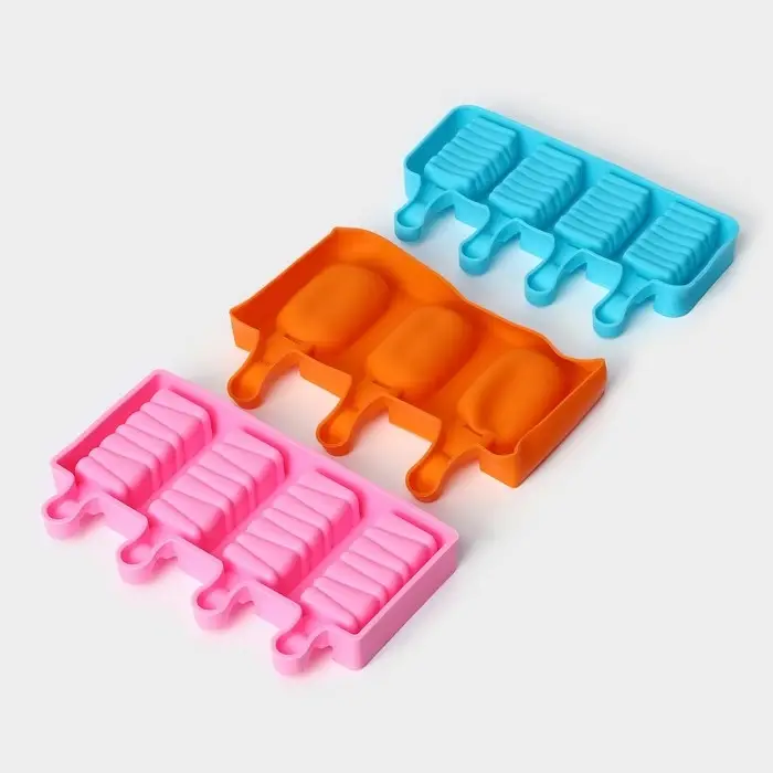 Набор форм для мороженого Доляна &laquo;Венеция&raquo;, 3 шт., силикон, 19&times;11 см