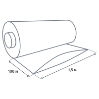 Пленка укрывная рукав ПВД 40 мкм,1.5х100 м прозр, 1 сорт,толщ рукава80мкм