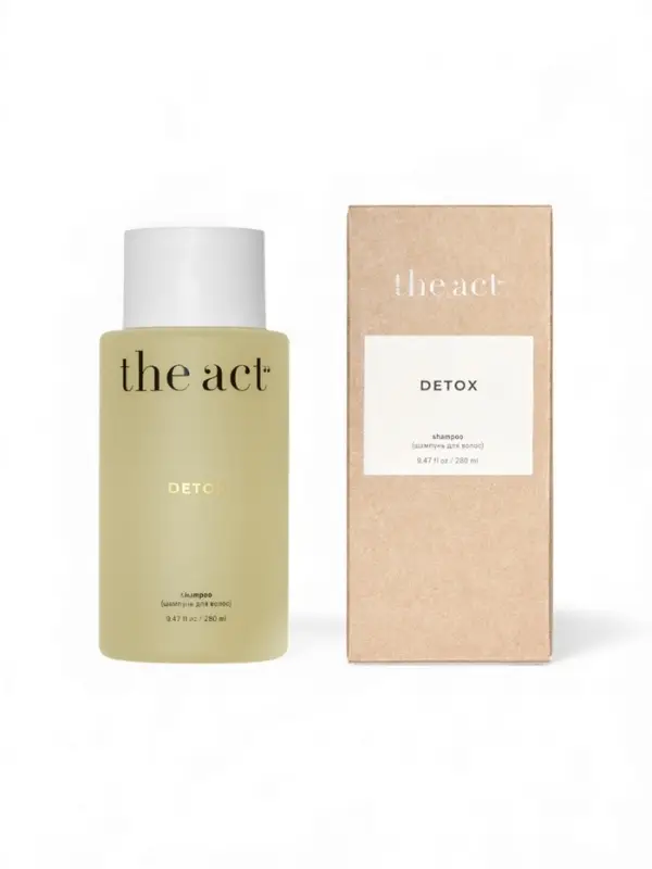 Шампунь для волос глубоко очищающий The Act с яблочным уксусом и гидролизованным кератином, 280 мл 1