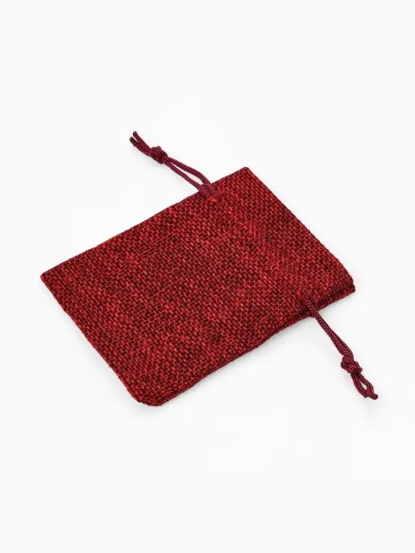 Набор мешочков подарочных 50 шт. &laquo;Льняной&raquo; 7&times;9 см, бордовый