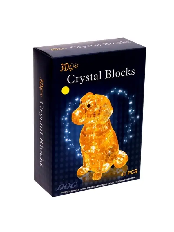 Пазл 3D кристаллический &laquo;Спаниель&raquo;, 41 деталь, МИКС