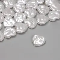 Бусины пластиковые на нити &laquo;Жемчуг&raquo;, 1.4&times;1.4&times;0.6 см, набор 90 шт., цвет белый