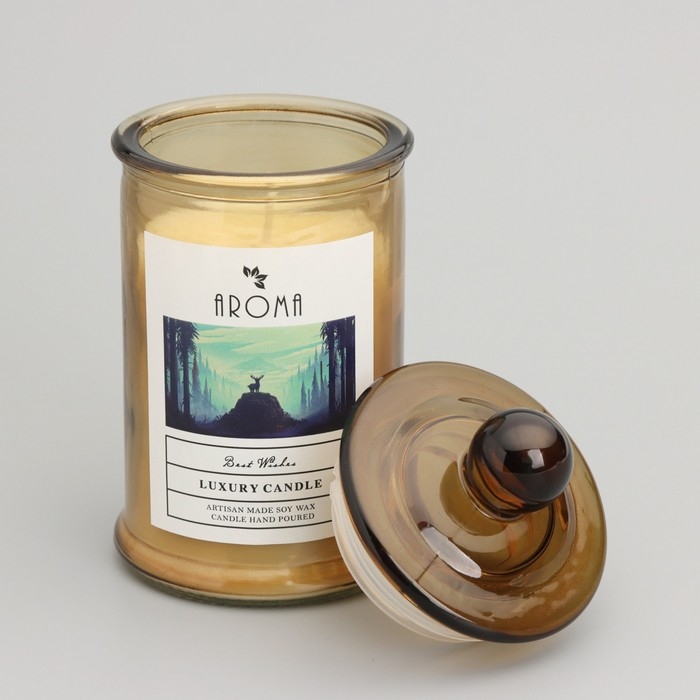 Свеча ароматическая в банке   Свеча ароматическая в банке  "Цветущий жасмин", 40ч, 95 гр, в коробке