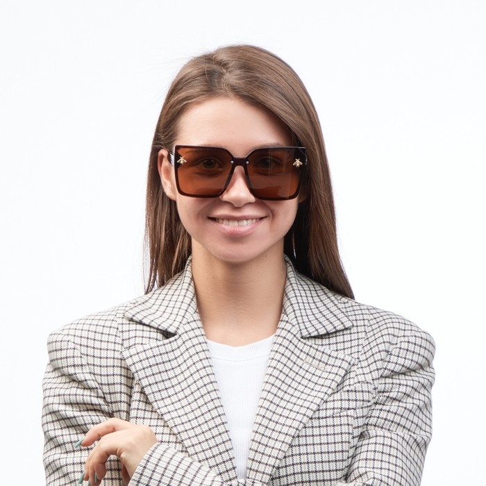 Очки солнцезащитные Очки солнцезащитные "OneSun", uv 400, дужка 14.2 см, ширина 14.2 см, линза 5.7 х 6.5 см