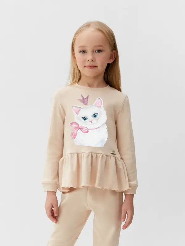 Термонаклейка с блёстками &laquo;Кошка принцесса&raquo;, 15&times;20 см