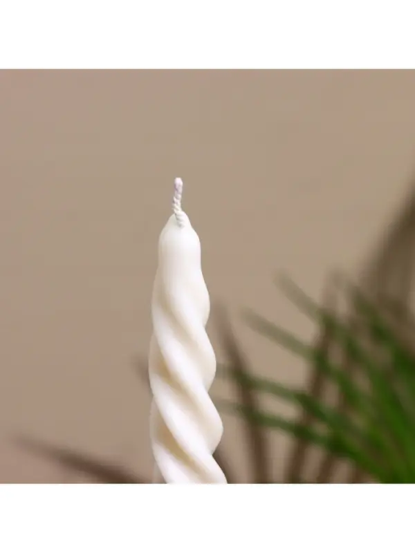 Свеча интерьерная витая, 2.2&times;2.2&times;18 см, соевый воск, МИКС
