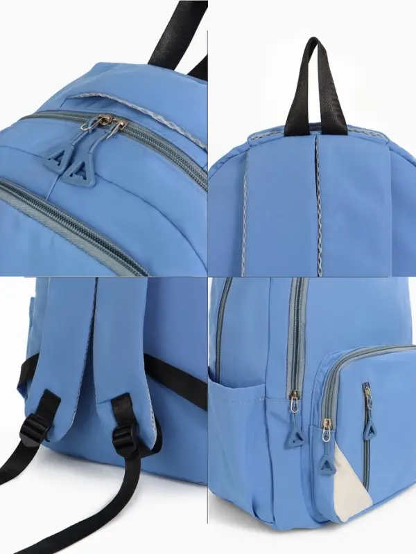 Рюкзак школьный на молнии, с отделами, карманами, размер 31&times;18&times;44 см, голубой