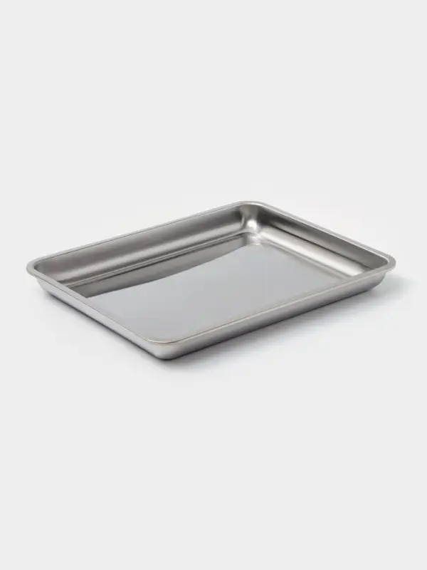 Противень, 50&times;40 см, h=4 см, AISI 410, толщина 0.4 мм, нержавеющая сталь, хромированный