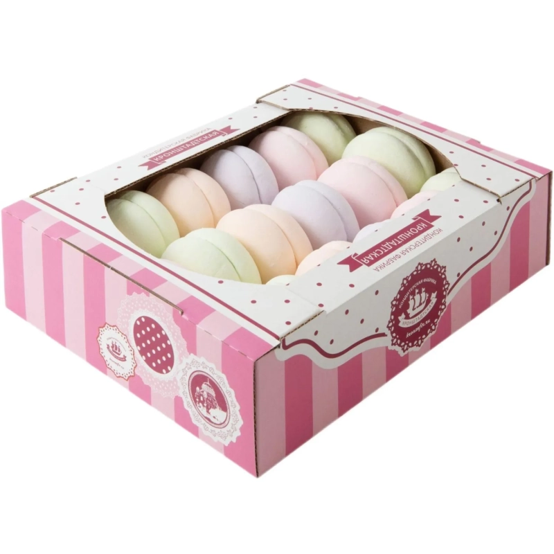 Зефир КФ Кронштадтская Франц. десерт со вкус. апельс.,клуб.,черн.и ябл.500г