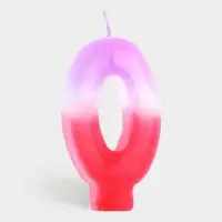 Свеча цифра для торта &laquo;0&raquo;, 8&times;3.75&times;1 см
