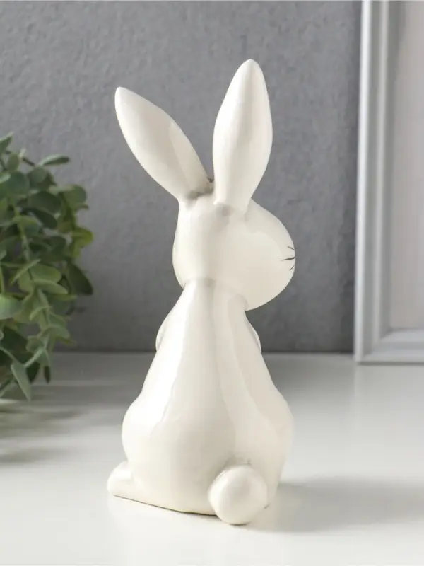 Сувенир керамика "Серый зайчик" 8,9х7,7х17,2 см