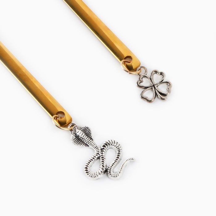 Ложки с подвесами новогодние &laquo;Счастливого нового года&raquo; на Новый год, 2 шт., 14.8 х 2.7 см