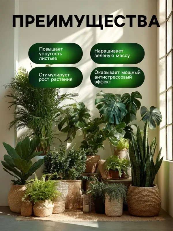 Органическое удобрение для фикусов и пальм Greenlife, 500 мл