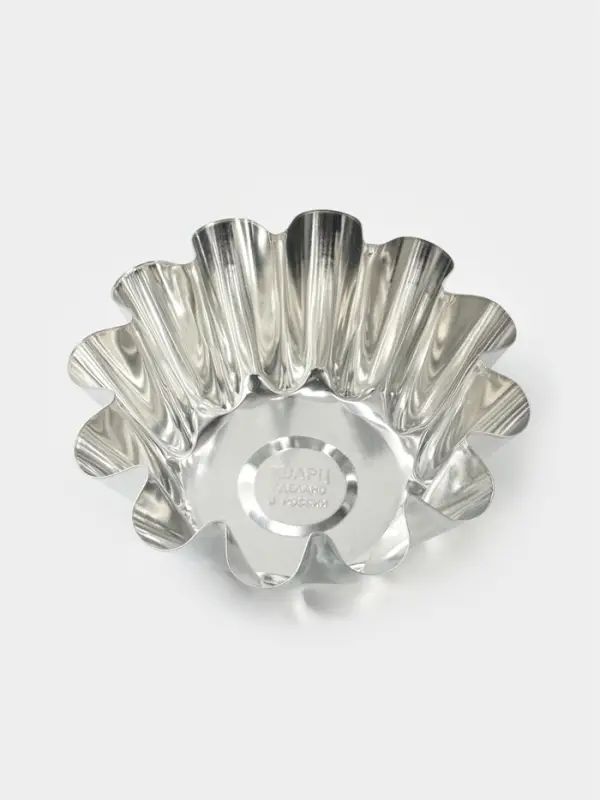 Форма для выпечки ромовой бабы, d=14 см, h=6.2 см, жесть, серебристая